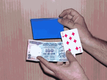 Card through Borrowed Bill