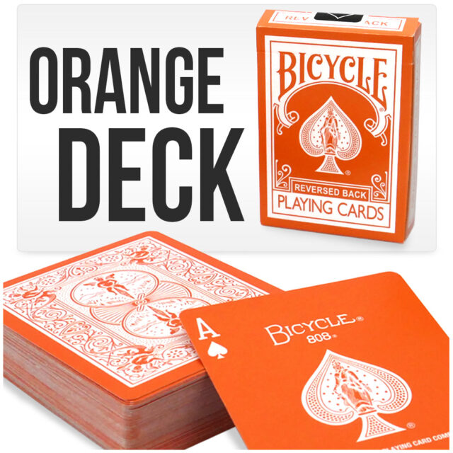 Orange Reversed Back Bicycle Deck