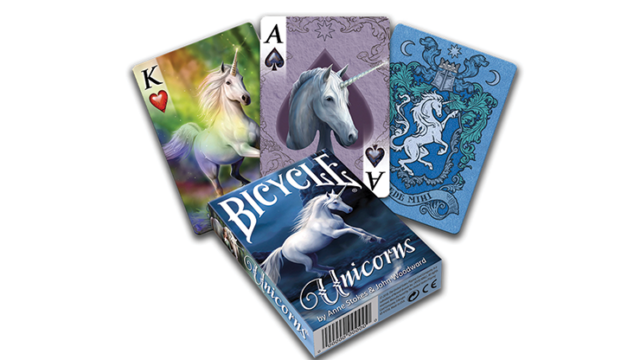 Unicorns Playing Cards by Anne Stokes (Blue)