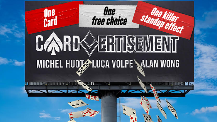 Cardvertisment (Gimmicks and Online Instructions) by Michel Huot, Luca Volpe, and Alan Wong Trick
